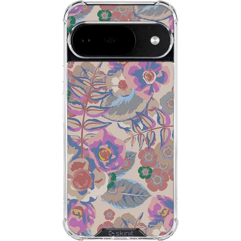 Warm Taupe Floral Google Pixel 10 Clear Case